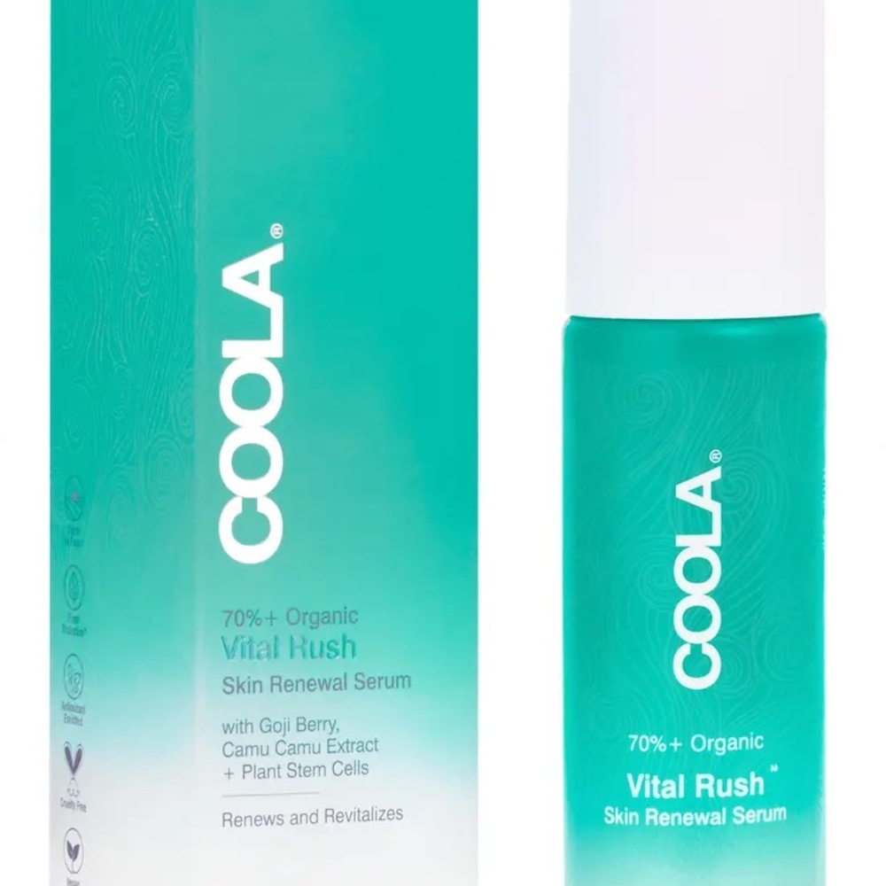 COOLA Organic Vital Rush Skin Renewal Vitamin C Hyaluronic Acid Serum 1 Fl Oz